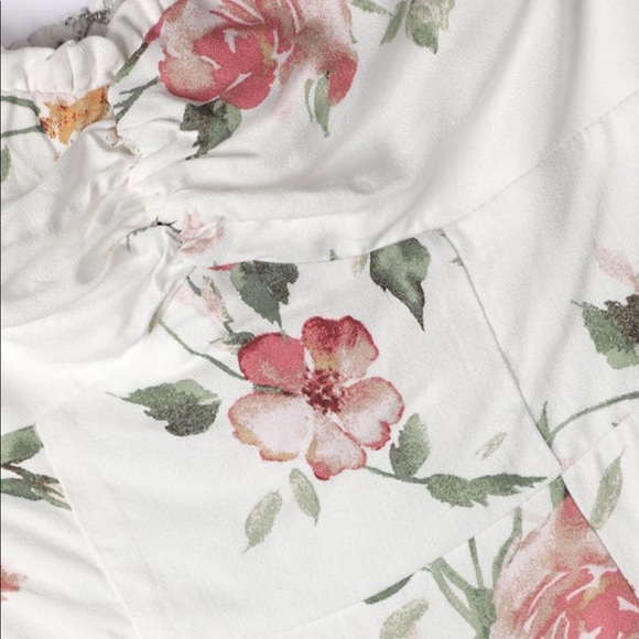 Lulu’s Capture a Heart White Floral Print Off-the-Shoulder Maxi Dress - Picture 7 of 7